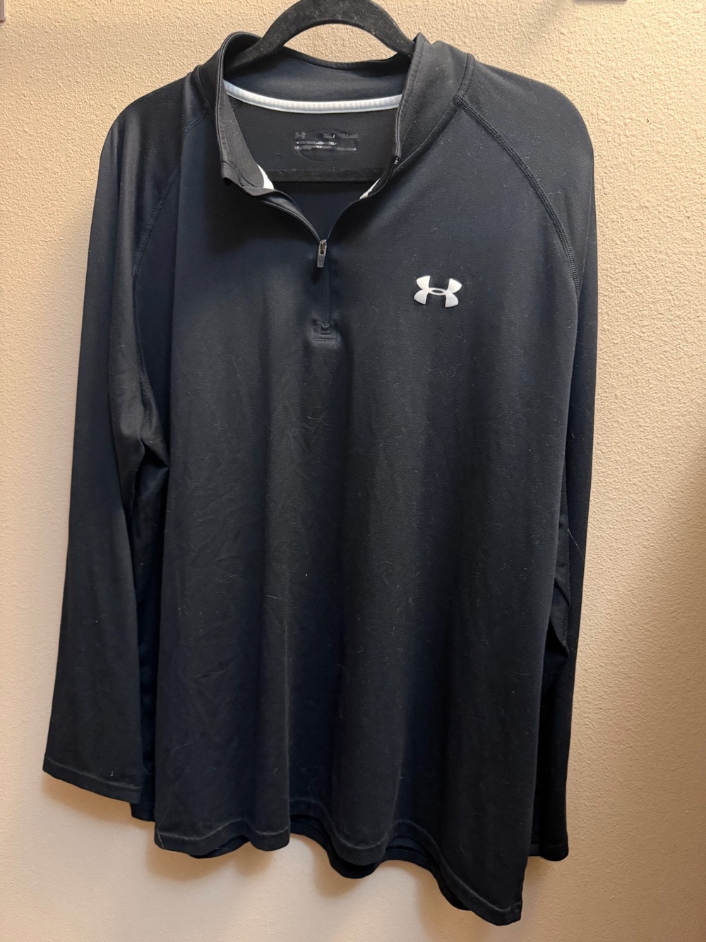 UNDER ARMOUR Men’s Black Light Weight Quarter Zip Pullover Size XXL Athletic - Picture 7 of 14